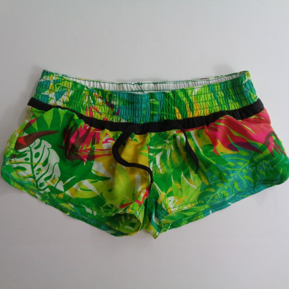 B Split Womans Mini Hawaiian Shorts Large
